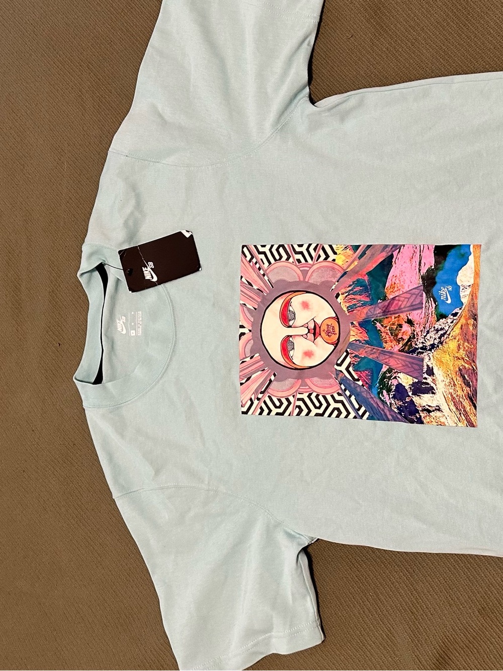 Nike x Killing floor Graphic Tee in Light Mint with Colorful Front Print